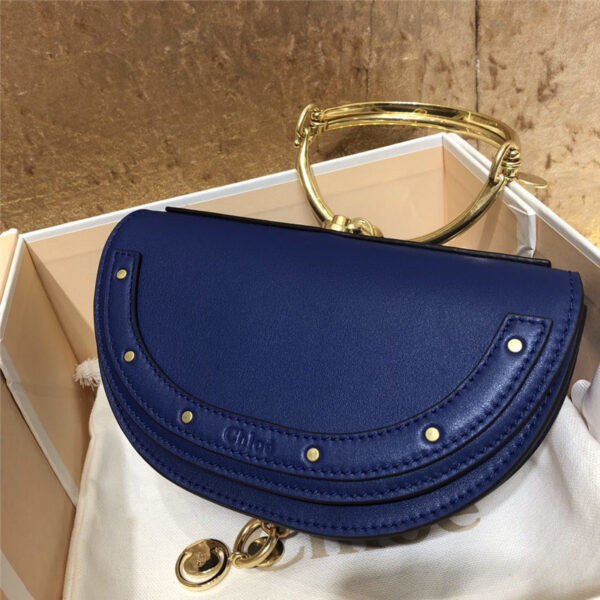 chloe nile minaudiere biscotti beige bag blue