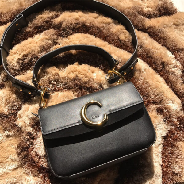 chloe c bag medium black