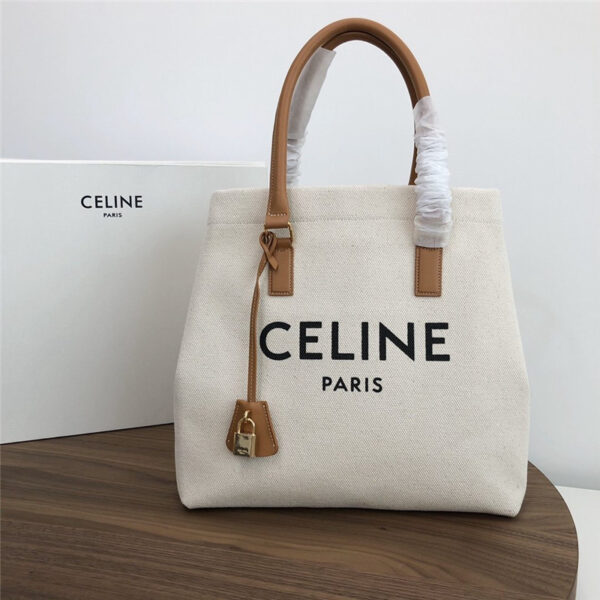 celine cabas tote canvas bag