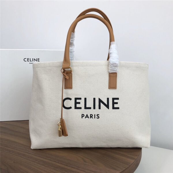 celine cabas tote canvas bag