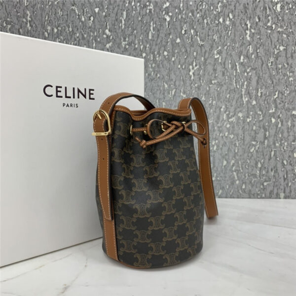 celine small drawstring bag in Triomphe Canvas bags