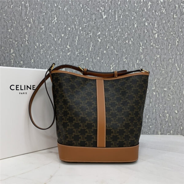 celine triomphe canvas bucket bag