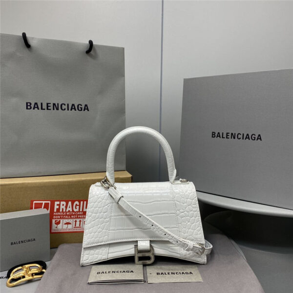 balenciaga hourglass bag white