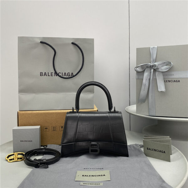 balenciaga hourglass bag black