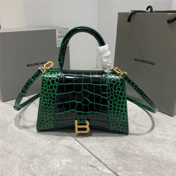 balenciaga hourglass bag crocodile small