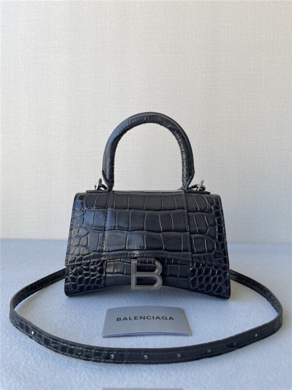 balenciaga hourglass xs crocodile