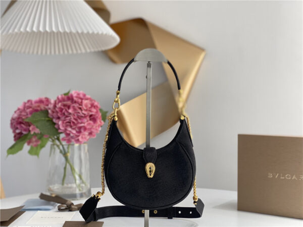 bvlgari mini serpenti leather hobo bag