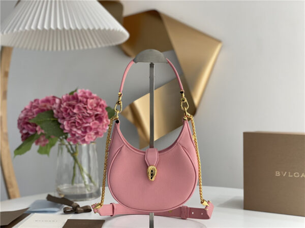 bvlgari mini serpenti leather hobo bag