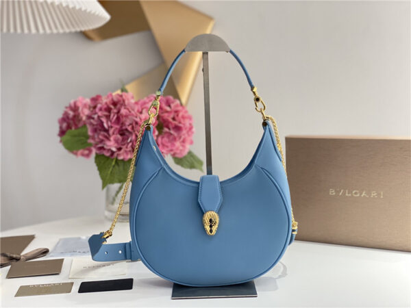 bvlgari serpenti leather hobo bag