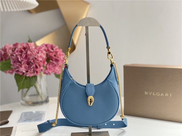 bvlgari mini serpenti leather hobo bag