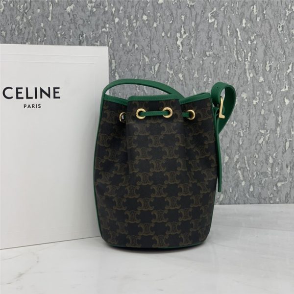 celine small drawstring bag in Triomphe Canvas bags