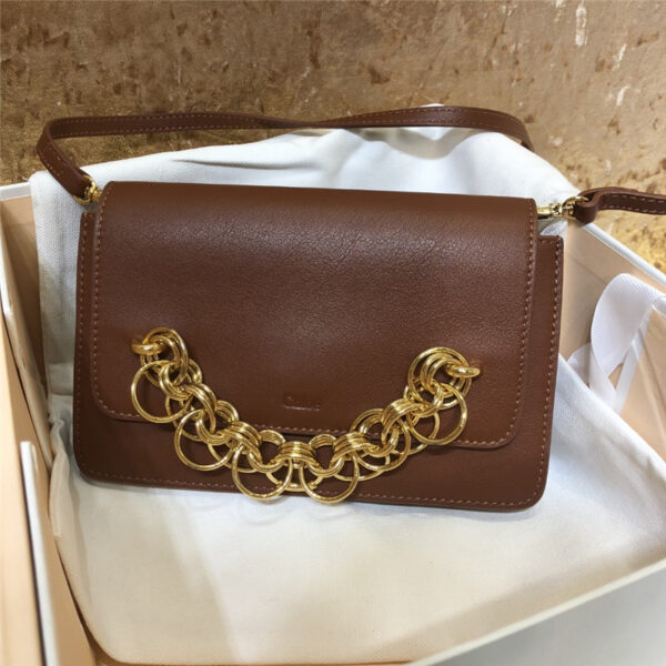 chloe drew bijou leather clutch bag