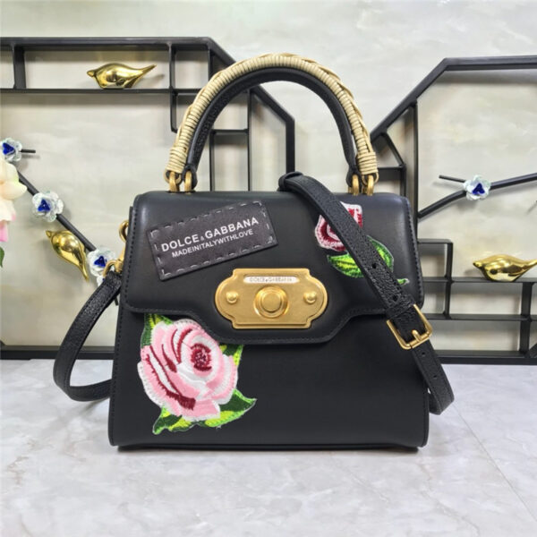 Dolce & Gabbana d&g doorbell floral-print bag black