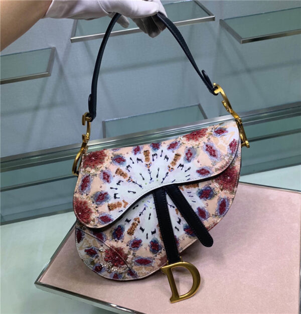 saddle bag dior embroidery