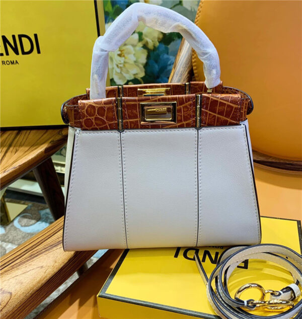 fendi peekaboo bag white