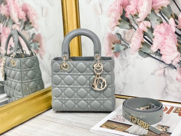 lady dior letter bag gray