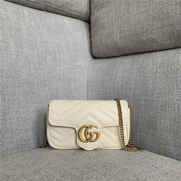 gg marmont super mini bag white