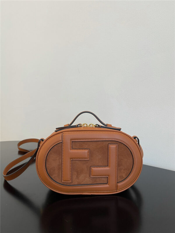 fendi logo suede camera bag