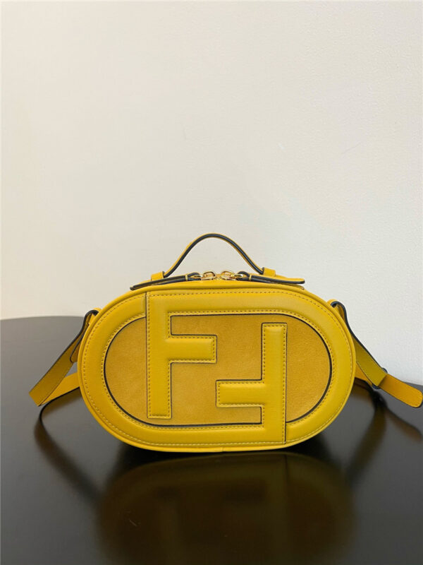 fendi logo suede camera bag