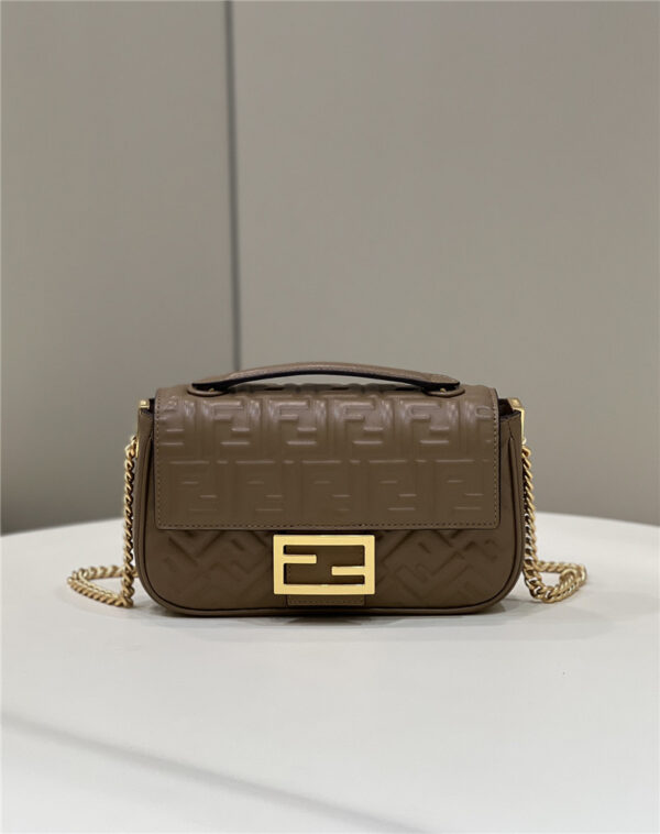 fendi classic embossed baguette bag