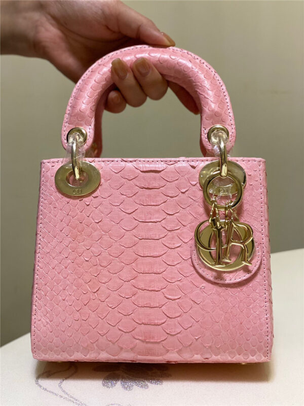 dior limited edition mini python leather lady bag