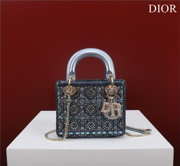 mini lady dior beaded bag