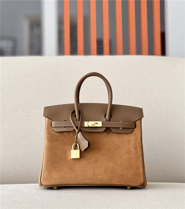 hermes birkin 25 suede bag