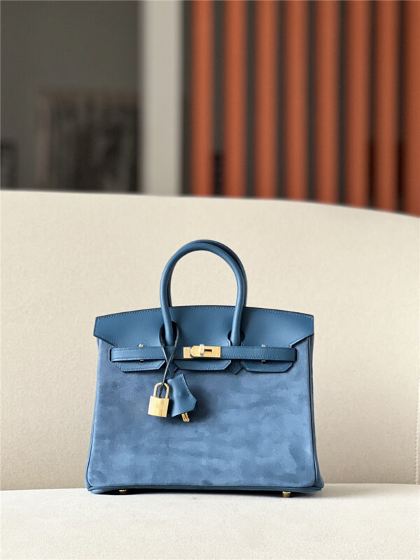 hermes birkin 25 suede bag