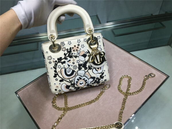 lady Dior embroidered mini bag