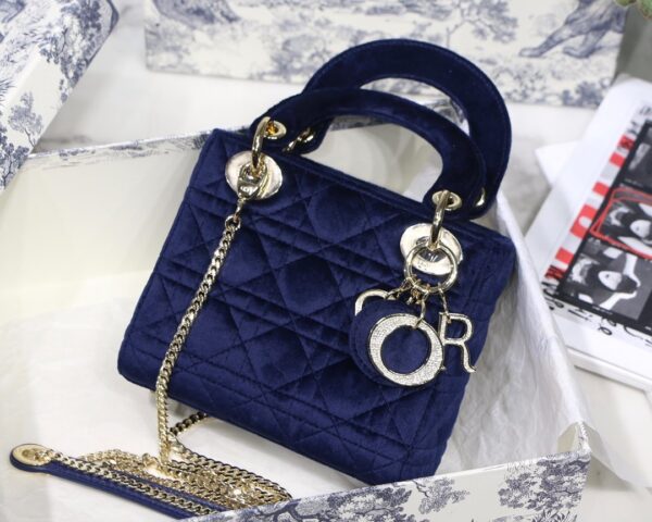 mini lady dior velvet bag