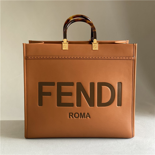 fendi leather shopping bag