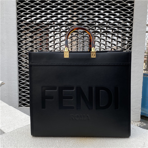 fendi leather shopping bag