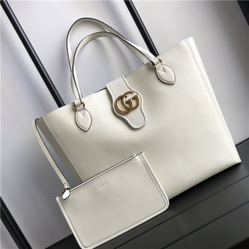 gucci leather shopping bag