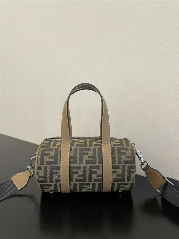 fendi mini brown FF fabric bag