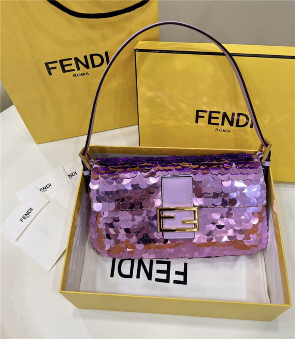 fendi sequin baguette bag