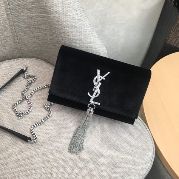 ysl velvet bag black