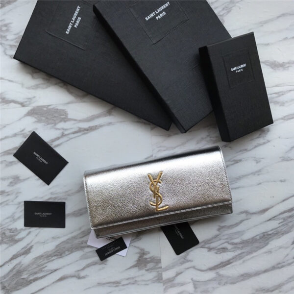 ysl clutch bag silver