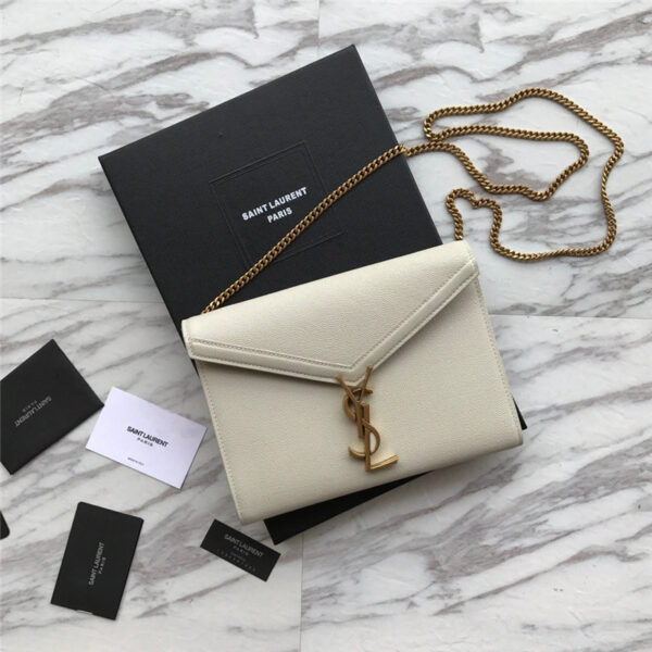 ysl envelope bag white