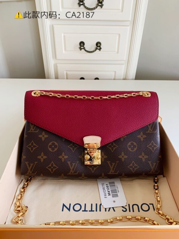 Louis Vuitton Monogram Pallas Chain Cerise Bag