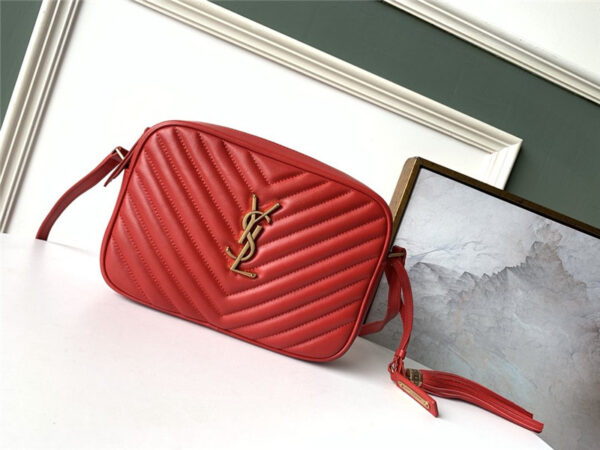 ysl tassel camera bag red