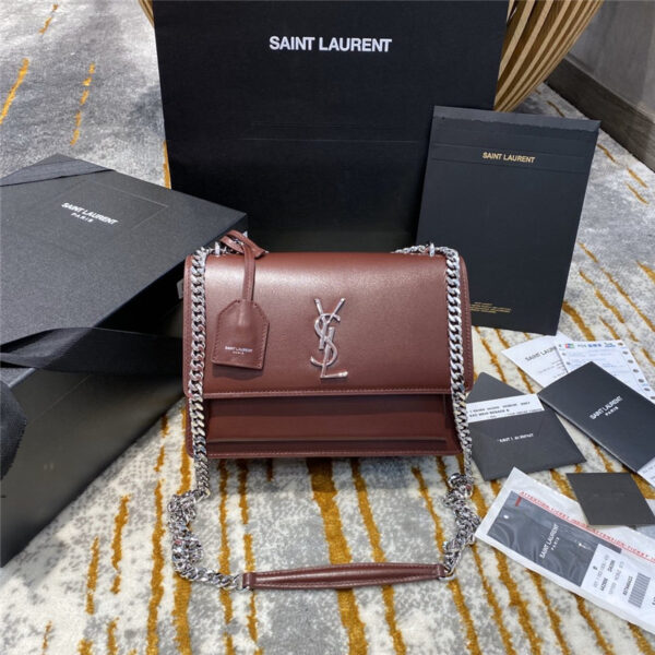 ysl sunset bag red