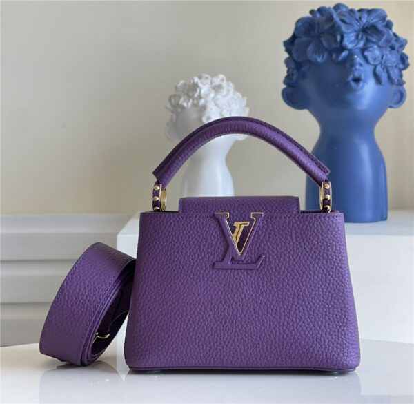 louis vuitton lv capucines mini bag purple