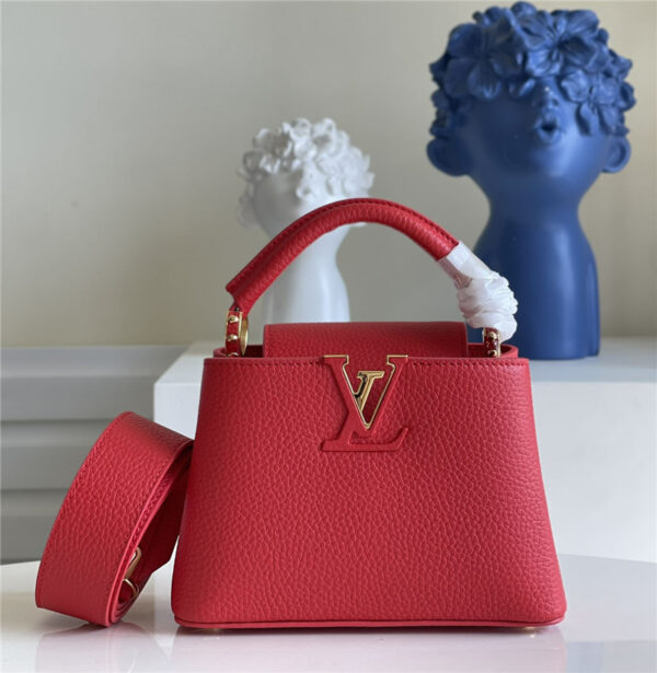 louis vuitton lv capucines mini bag red