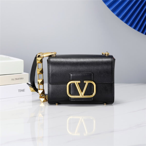 valentino V logo bag in grained calfskin