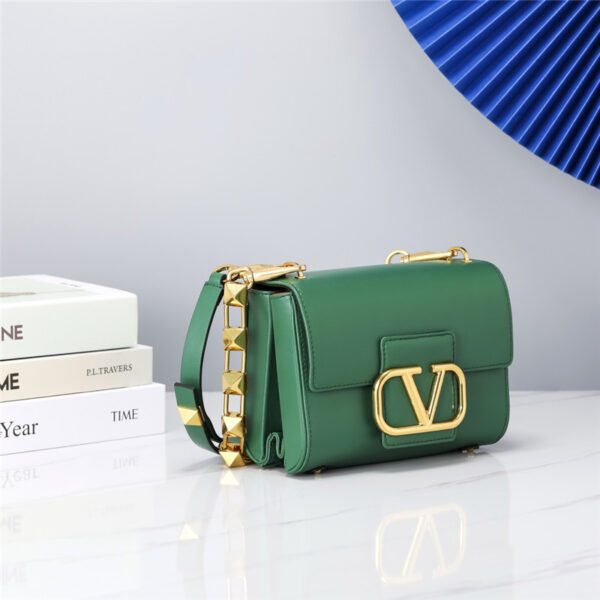 valentino V logo bag in grained calfskin