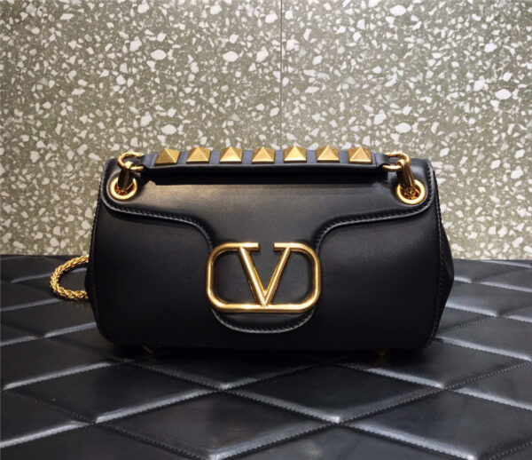 valentino garavani stud sign leather shoulder bag