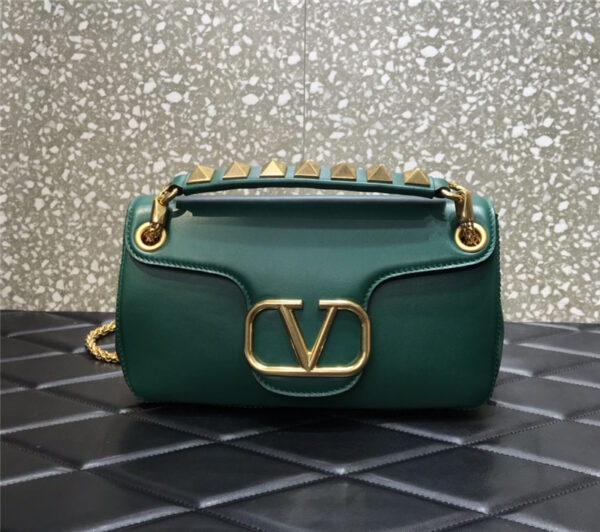 valentino garavani stud sign leather shoulder bag