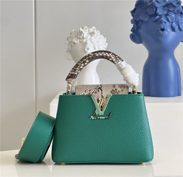 louis vuitton lv capucines mini bag green