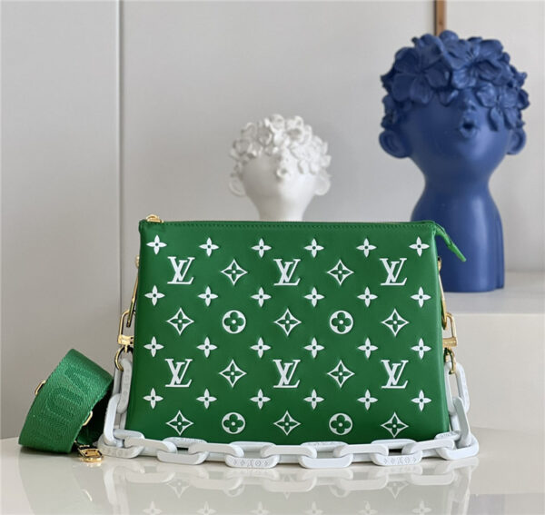 louis vuitton lv coussin bag small green