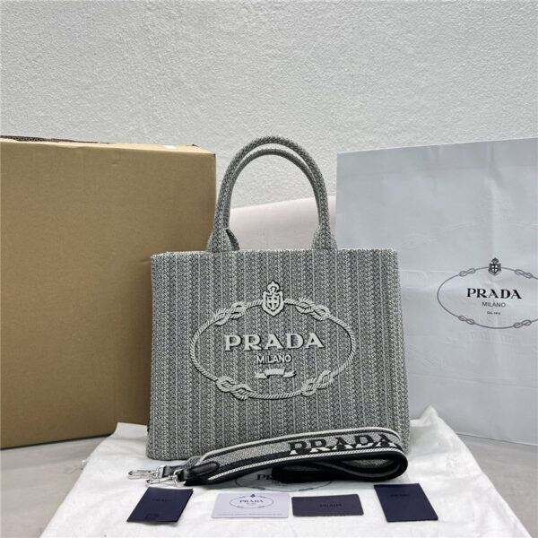 prada logo tote bag